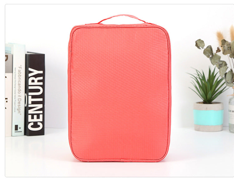 Adiffu Double Layer Three-compartment Waterproof Travel Shoe Bag