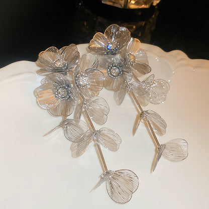 Adiffu Fresh Floral Tassel Earrings
