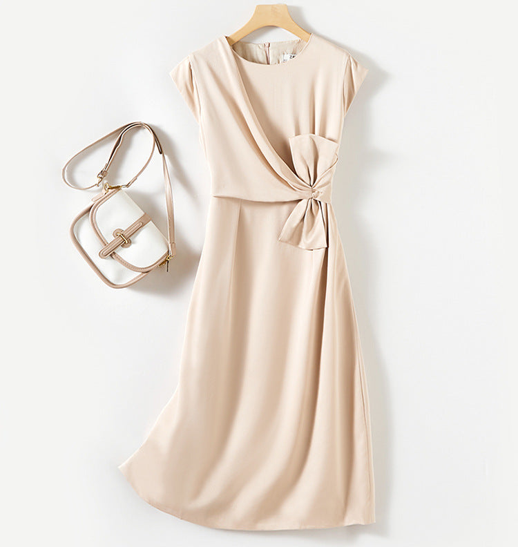 Adiffu Elegant Designed Bow Dress