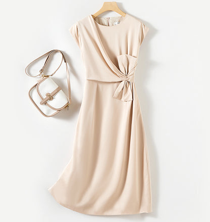 Adiffu Elegant Designed Bow Dress
