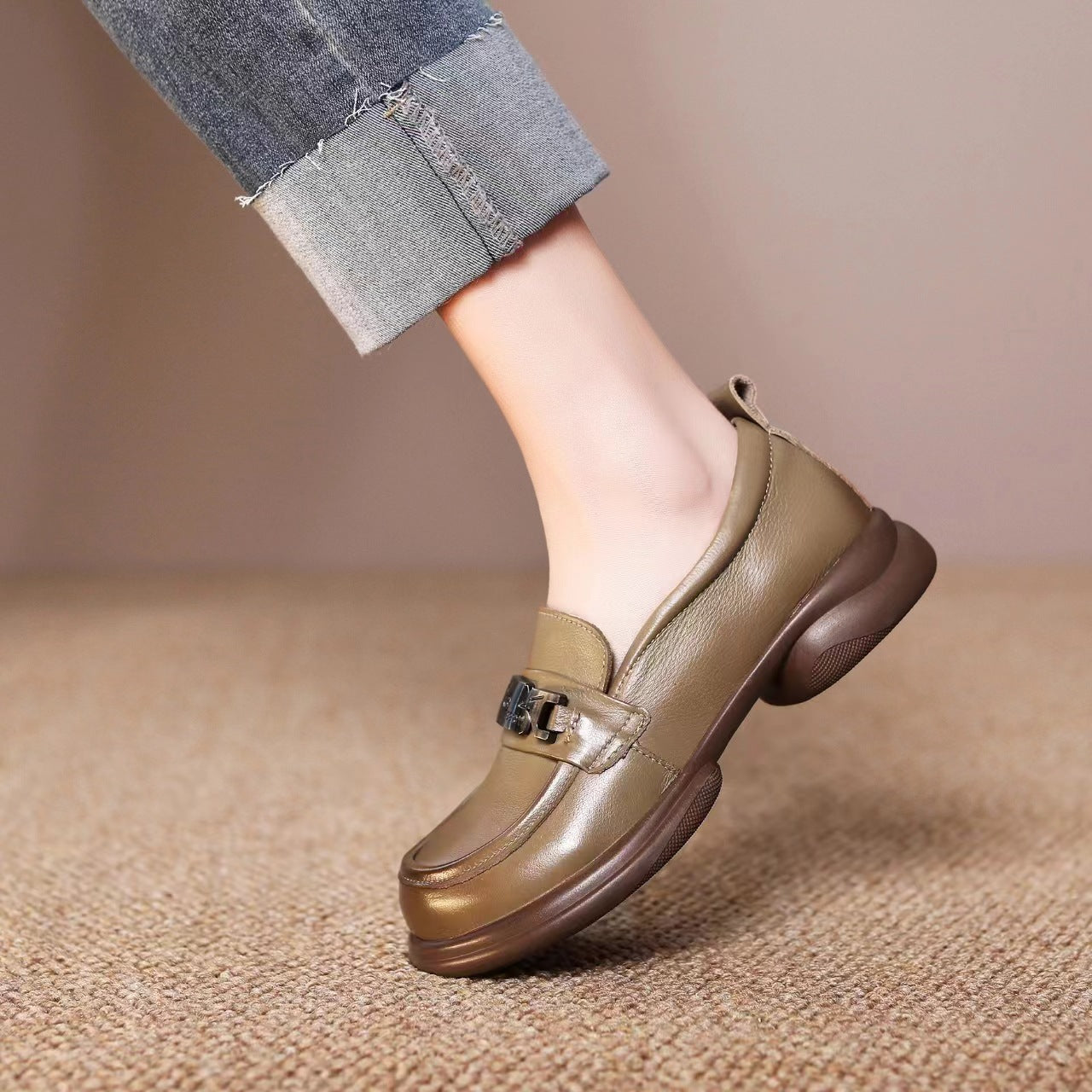 Adiffu British Style Leather Loafers
