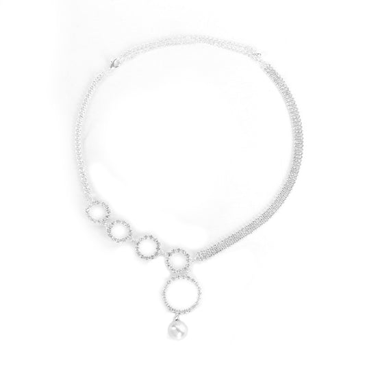 Large Hoop Pearl Necklace