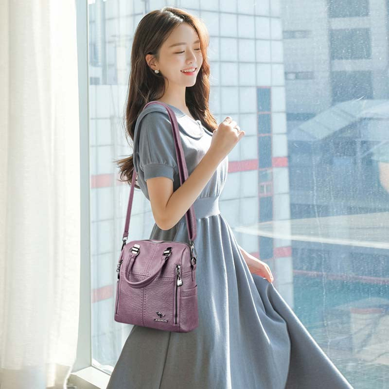 Adiffu Fashion Multi-Functional Backpack Handbag Single Shoulder Crossbody Bag