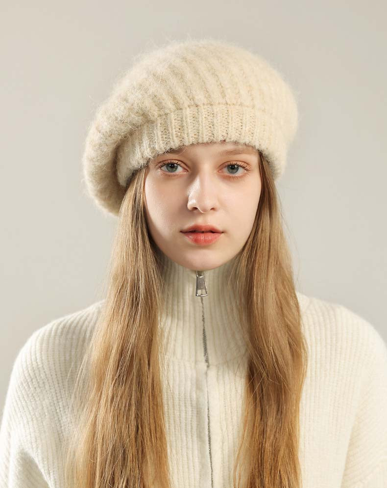 Adiffu Autumn/Winter British Vintage Knit Beret