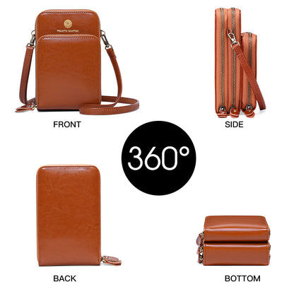 Adiffu Fashion Large Capacity Solid Color Multi-functional Mobile Phone Bag