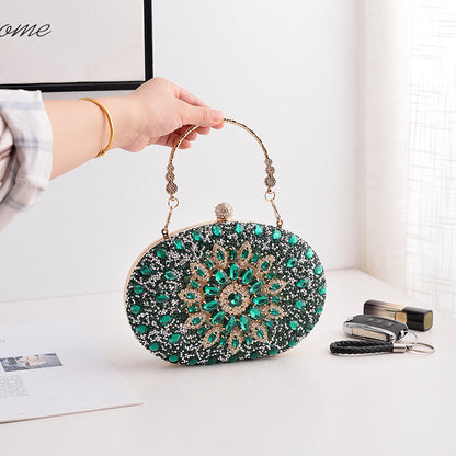 Adiffu Fashion Banquet Clutch Bag Dress Evening Bag Diamond Set Bag