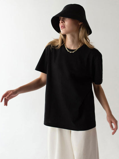 Adiffu Fashion Casual Crew Neck Short-sleeved T-shirt