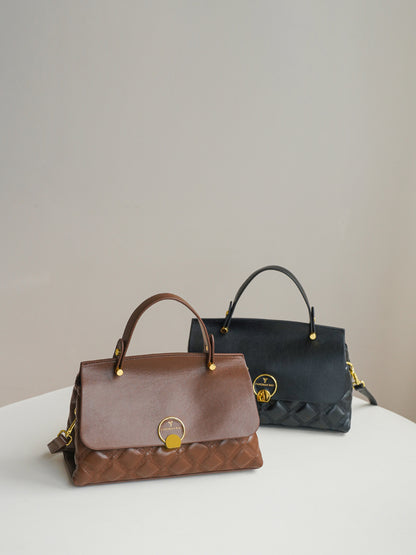 Large Capacity Diamond Texture Handbag For Women
