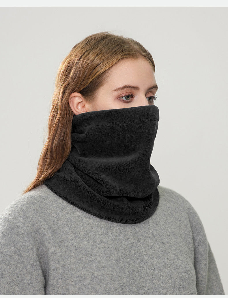 Adiffu Autumn And Winter Outdoor Cycling Trekking Warm Ear-protection Windproof Hat Aoxiang Solid Color Pile Hat Thickened Dual-purpose Bib