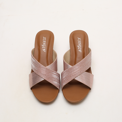 Women’s Boho Ethnic Open-Toe Wedge Slide Sandals