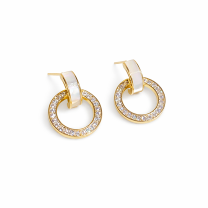 Stylish Geometric Fritillary Stud Earrings