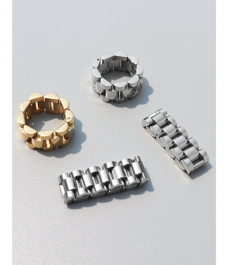 Adiffu Strap Type Heavy Industry Index Finger Ring