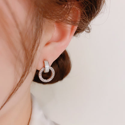 Stylish Geometric Fritillary Stud Earrings