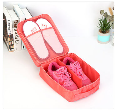 Adiffu Double Layer Three-compartment Waterproof Travel Shoe Bag