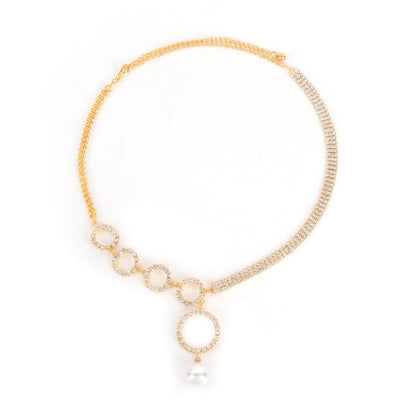 Large Hoop Pearl Necklace
