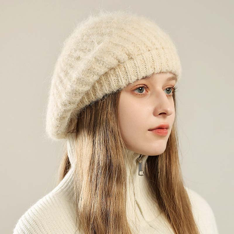 Adiffu Autumn/Winter British Vintage Knit Beret