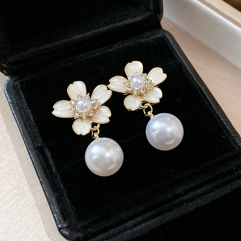 Pearl Flower Earrings