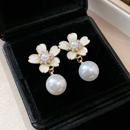 Pearl Flower Earrings