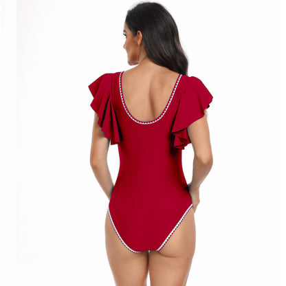 Adiffu European and American Lotus Lace Sexy Bikini