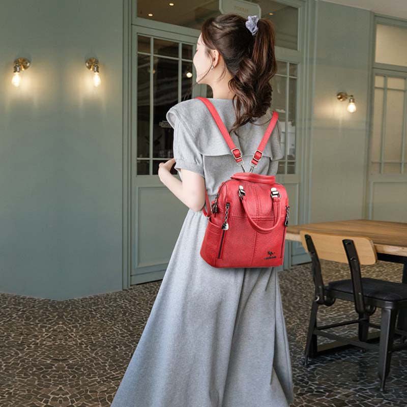 Adiffu Fashion Multi-Functional Backpack Handbag Single Shoulder Crossbody Bag