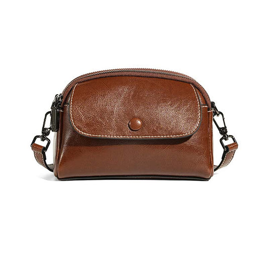 Adiffu Multi-compartment Genuine Leather Women's Mobile Phone Bag