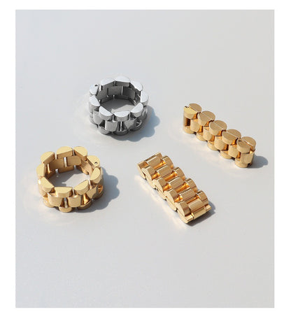 Adiffu Strap Type Heavy Industry Index Finger Ring