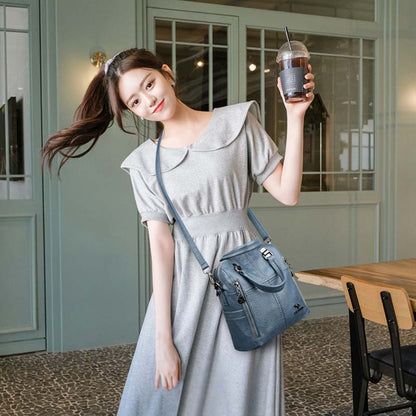 Adiffu Fashion Multi-Functional Backpack Handbag Single Shoulder Crossbody Bag