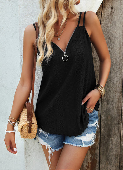 Adiffu Casual Solid Color Camisole Top