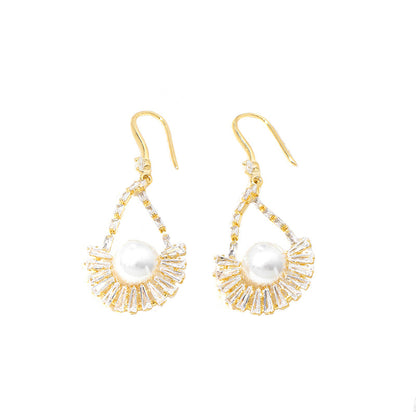 Vintage Court Earrings With Diamond And Fringe