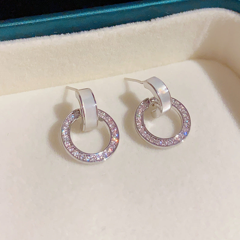 Stylish Geometric Fritillary Stud Earrings