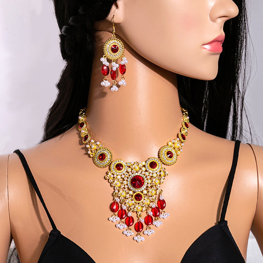 European and American Retro National Style Jewelry Set