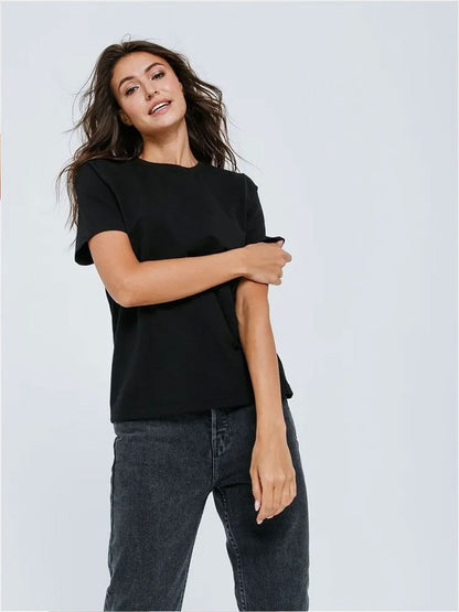 Adiffu Fashion Casual Crew Neck Short-sleeved T-shirt