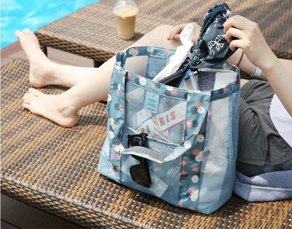 Adiffu Outdoor Travel storage Bag Large Capacity Beach Net Bag Clothes Storage Bag
