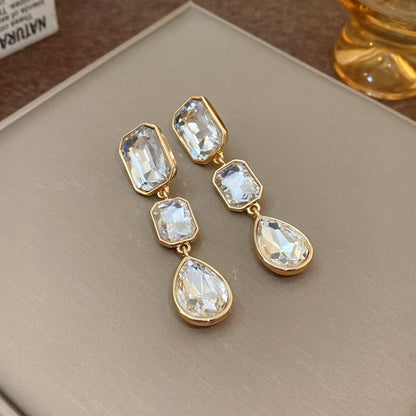 Adiffu Vintage Square Drop Tassel Earrings