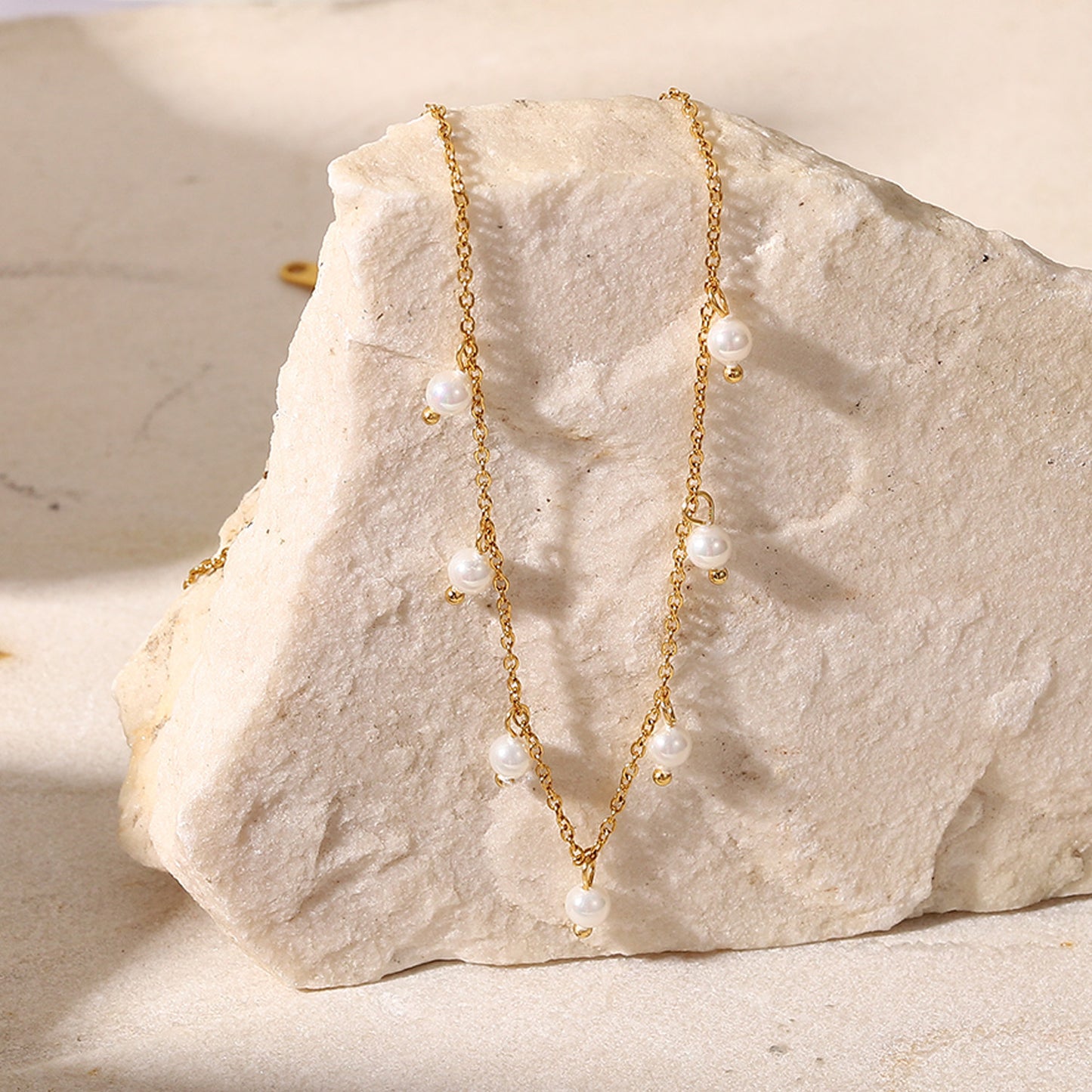Adiffu French Elegant Pearl Necklace For Women
