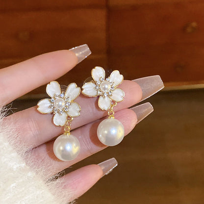 Pearl Flower Earrings