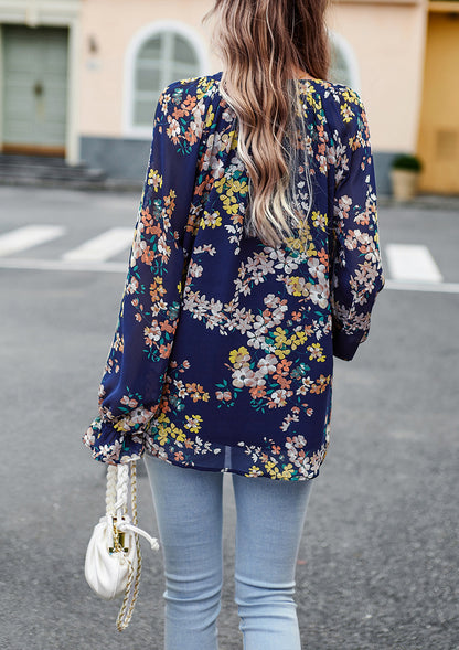 Adiffu Elegant Floral Shirt For Lady