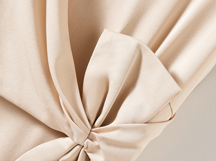 Adiffu Elegant Designed Bow Dress