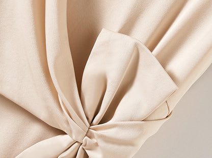 Adiffu Elegant Designed Bow Dress