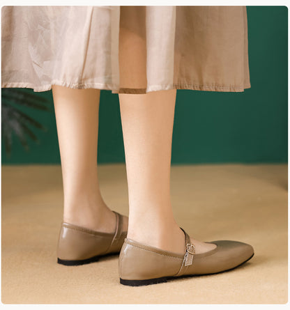 Adiffu French Retro Mary Jane Flats