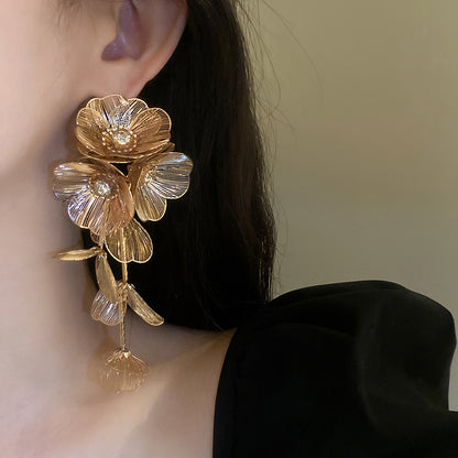 Adiffu Fresh Floral Tassel Earrings