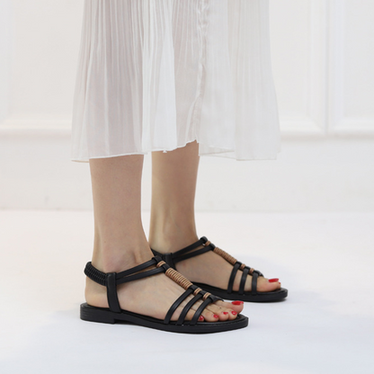 New Bohemian Retro Hollow Flat Comfort Tourist Beach Sandals