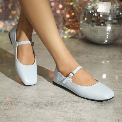 Adiffu French Soft Leather Maryjane Flats