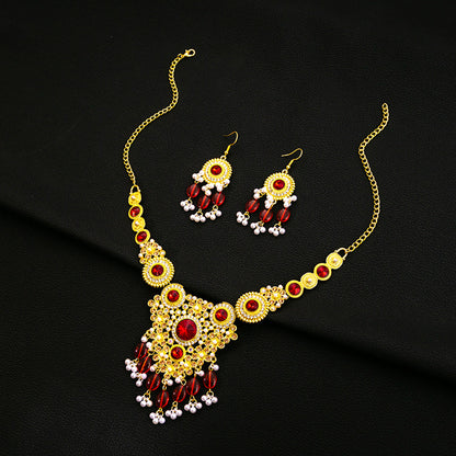European and American Retro National Style Jewelry Set