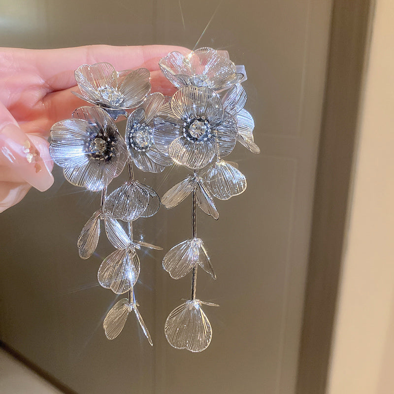 Adiffu Fresh Floral Tassel Earrings