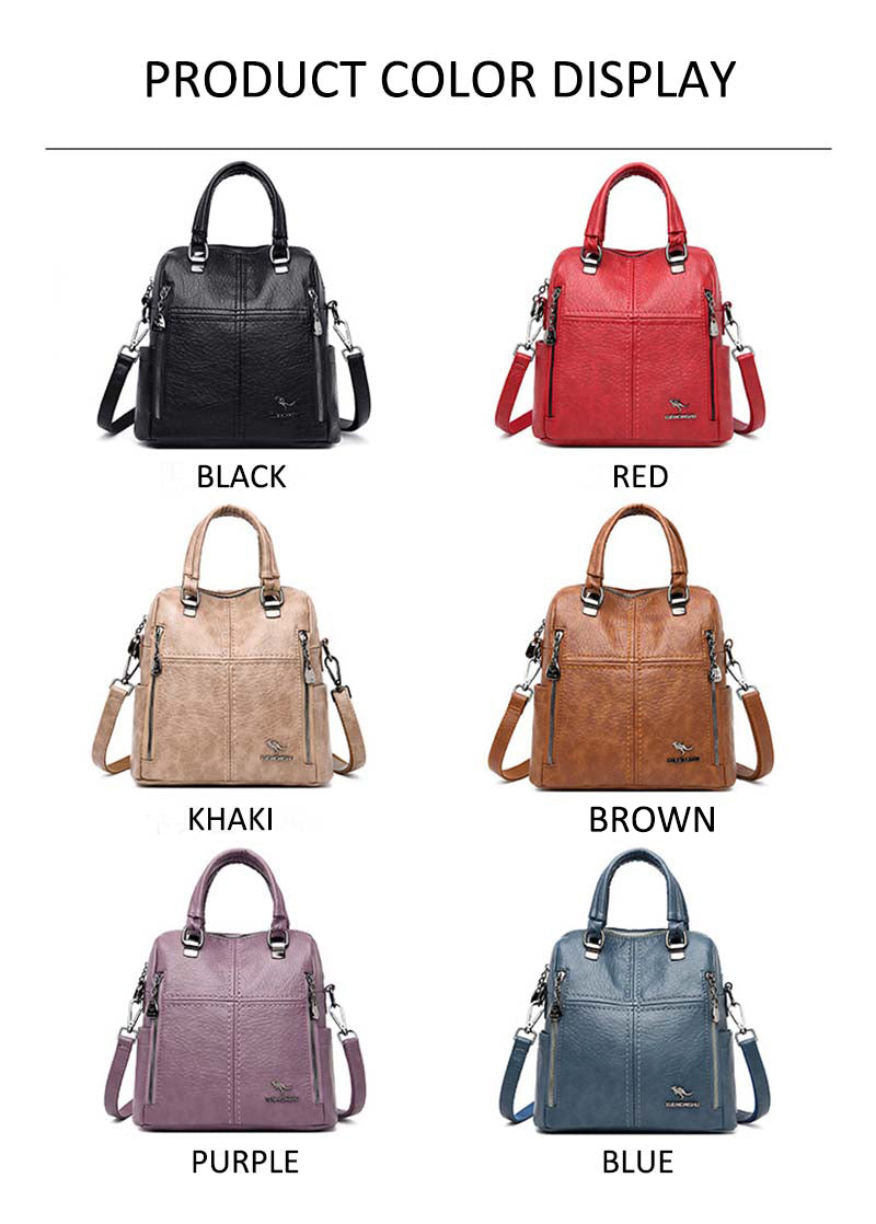 Adiffu Fashion Multi-Functional Backpack Handbag Single Shoulder Crossbody Bag