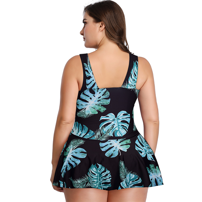 Printed Plus-size Two-piece Swimsuit
