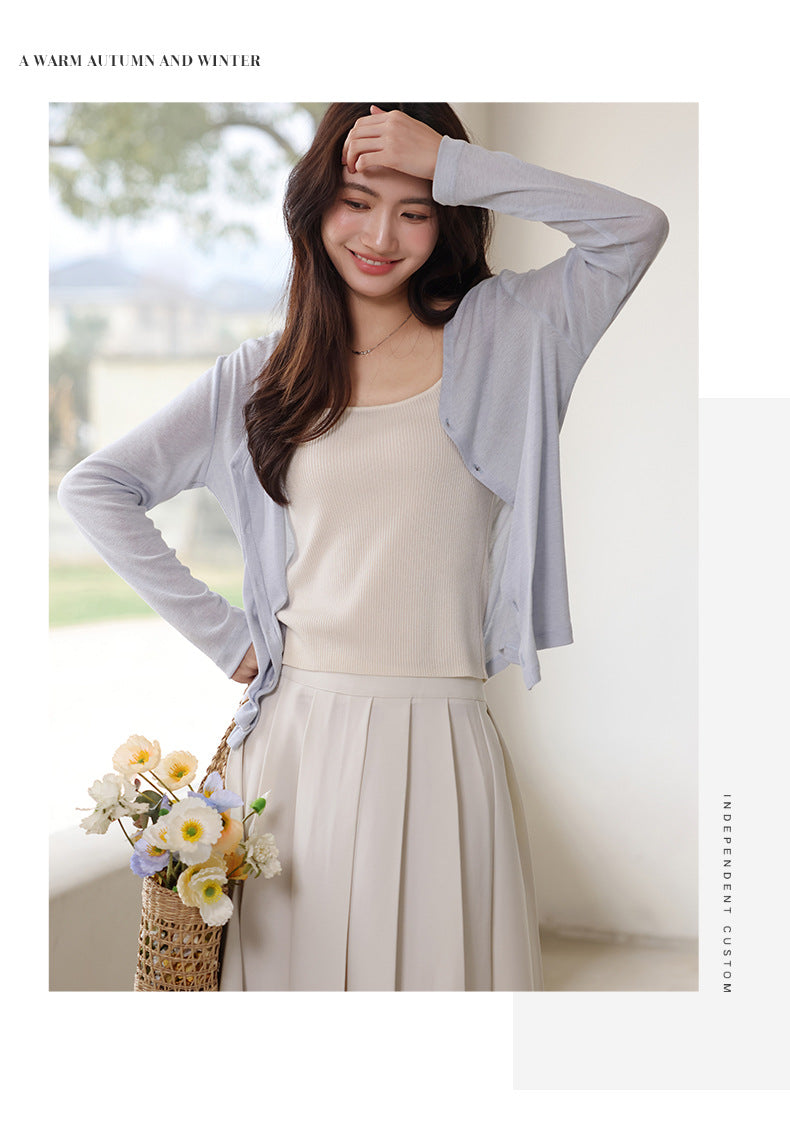Adiffu Thin Air-conditioned Long-sleeved T-Shirt