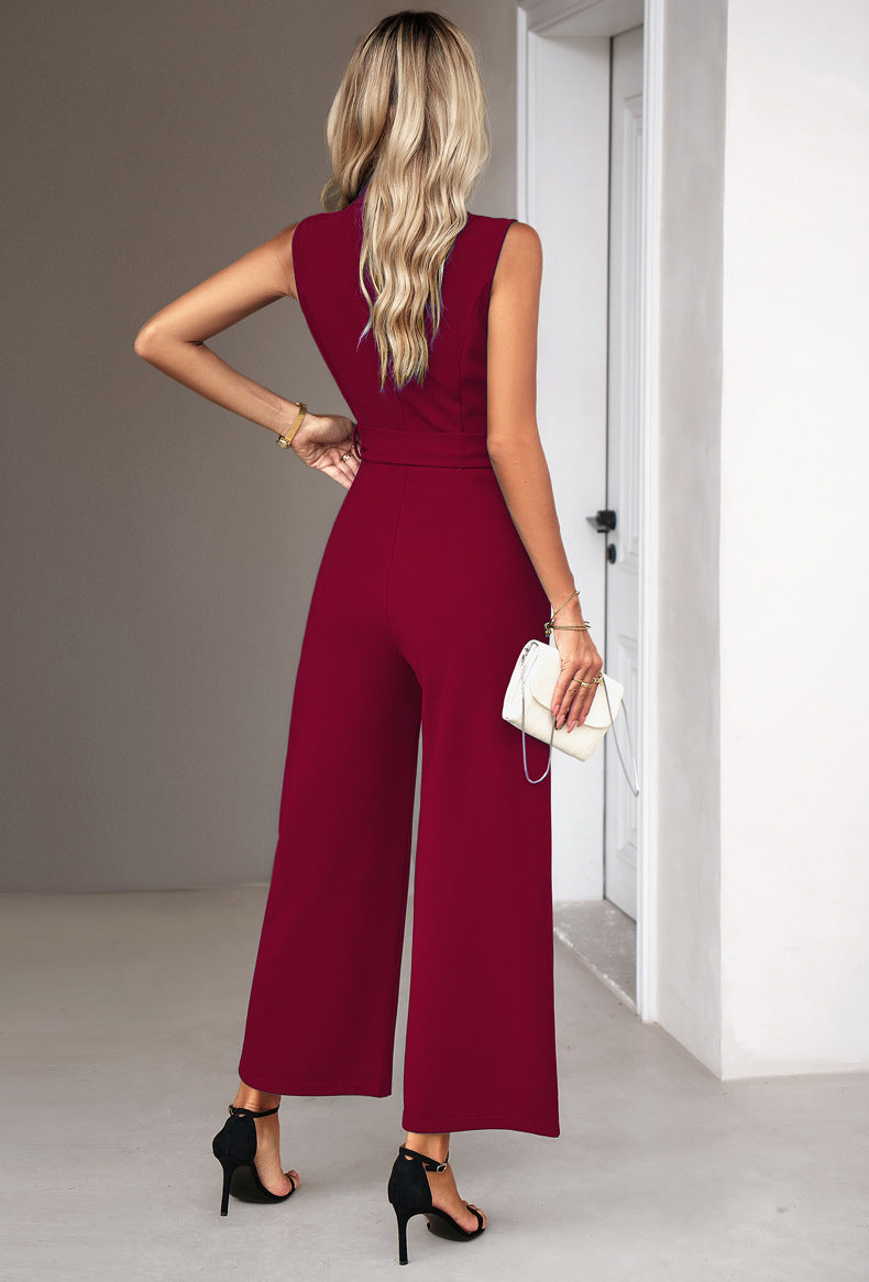 Adiffu Elegant Women's Sleeveless Jumpsuit