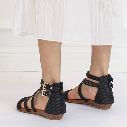 Open-toed Roman Sandals With Soft Soles